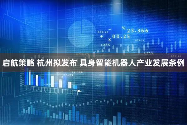 启航策略 杭州拟发布 具身智能机器人产业发展条例